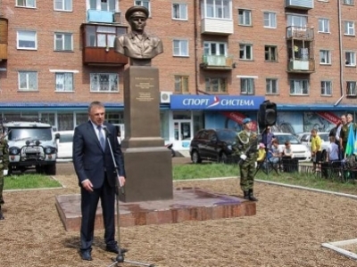 Открытие монумента В. П. Маргелову в г. Ангарске